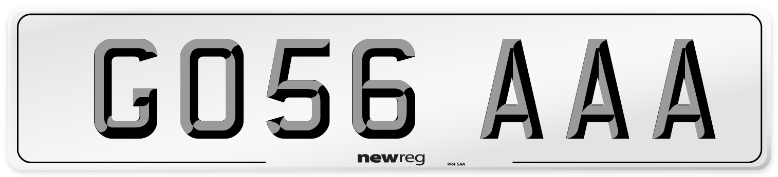 GO56 AAA Number Plate from New Reg